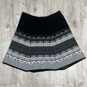 Tristan L skirt patterned flare soft stretchy a-line
